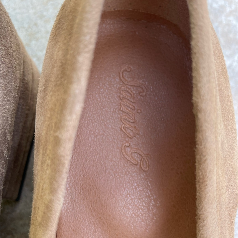 Saint G Suede Block Heels Moccasins - Picture 9 of 16